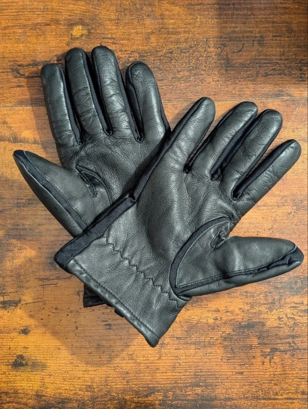 Thinsulate Flex Women’s Black Leather Gloves Insulated Winter Size 7 Chic Warm